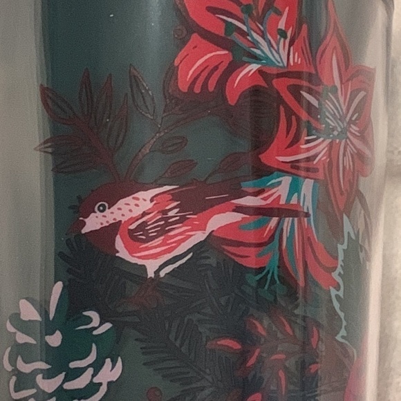 - 2022  Starbucks Tumbler Green "Enchanted Forest"with Flower Straw Topper - Picture 8 of 16